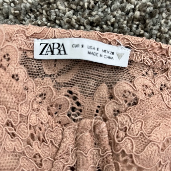 Lace Crop Top in Tan - Picture 2 of 5